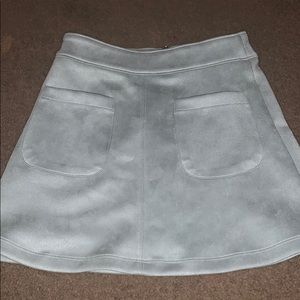 Suede blue skirt